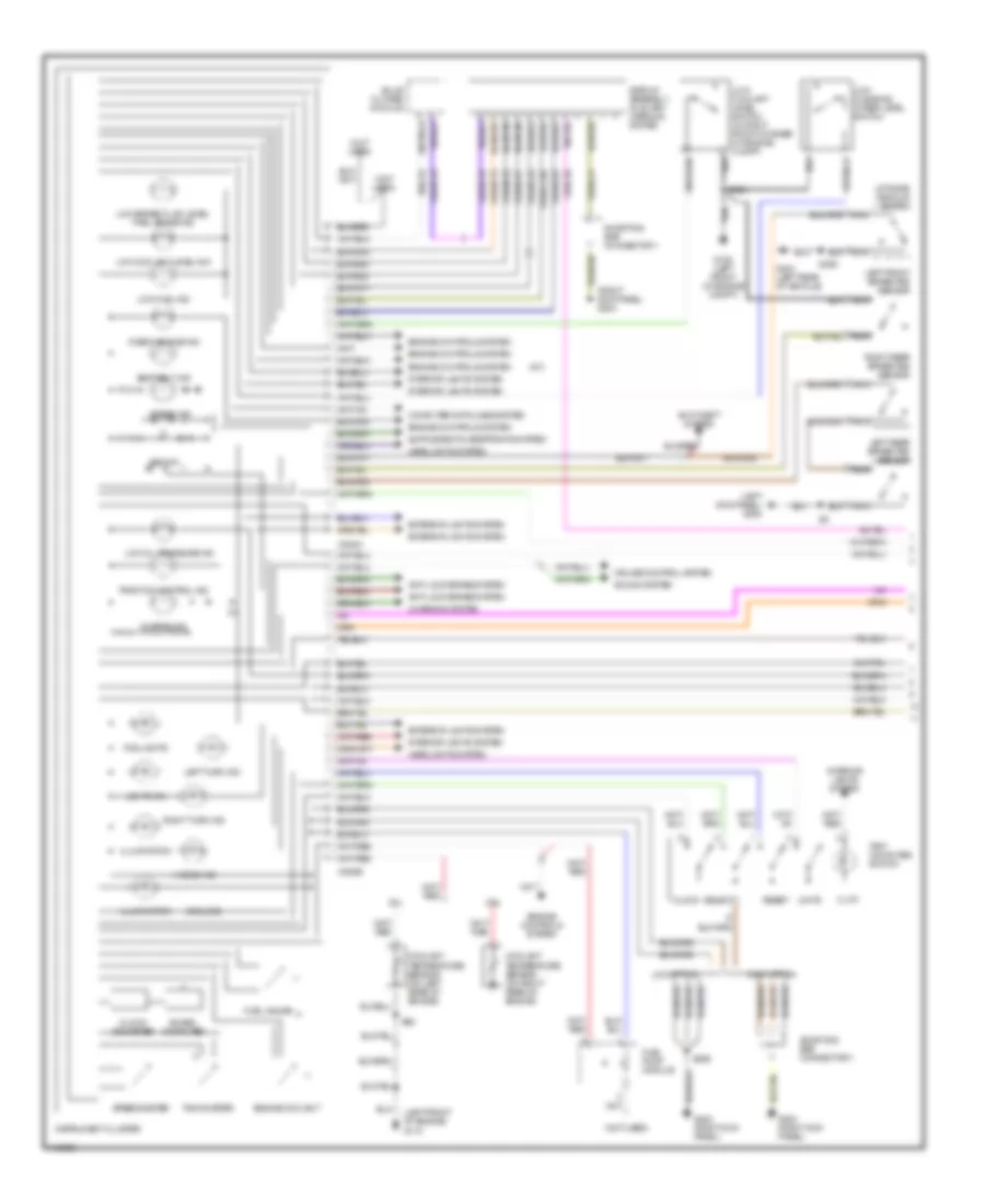 Instrument Cluster Wiring Diagram 1 of 2 for Mercury Cougar 1999