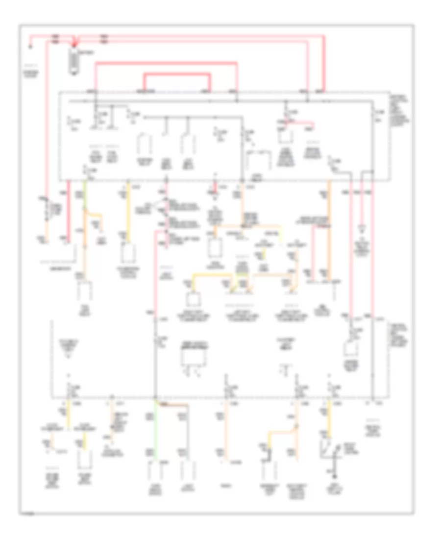 Power Distribution Wiring Diagram 1 of 4 for Mercury Cougar 1999