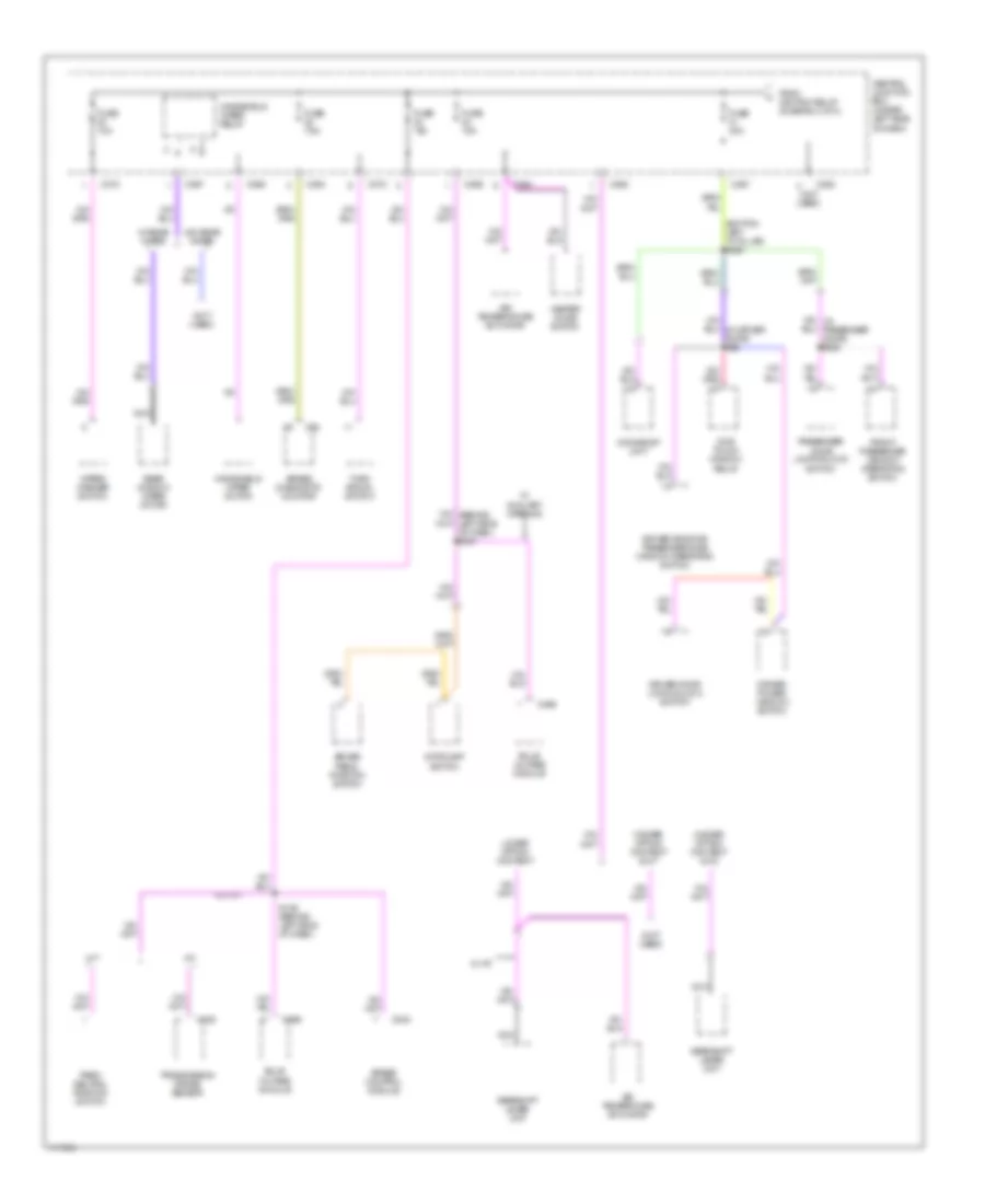 Power Distribution Wiring Diagram 4 of 4 for Mercury Cougar 1999