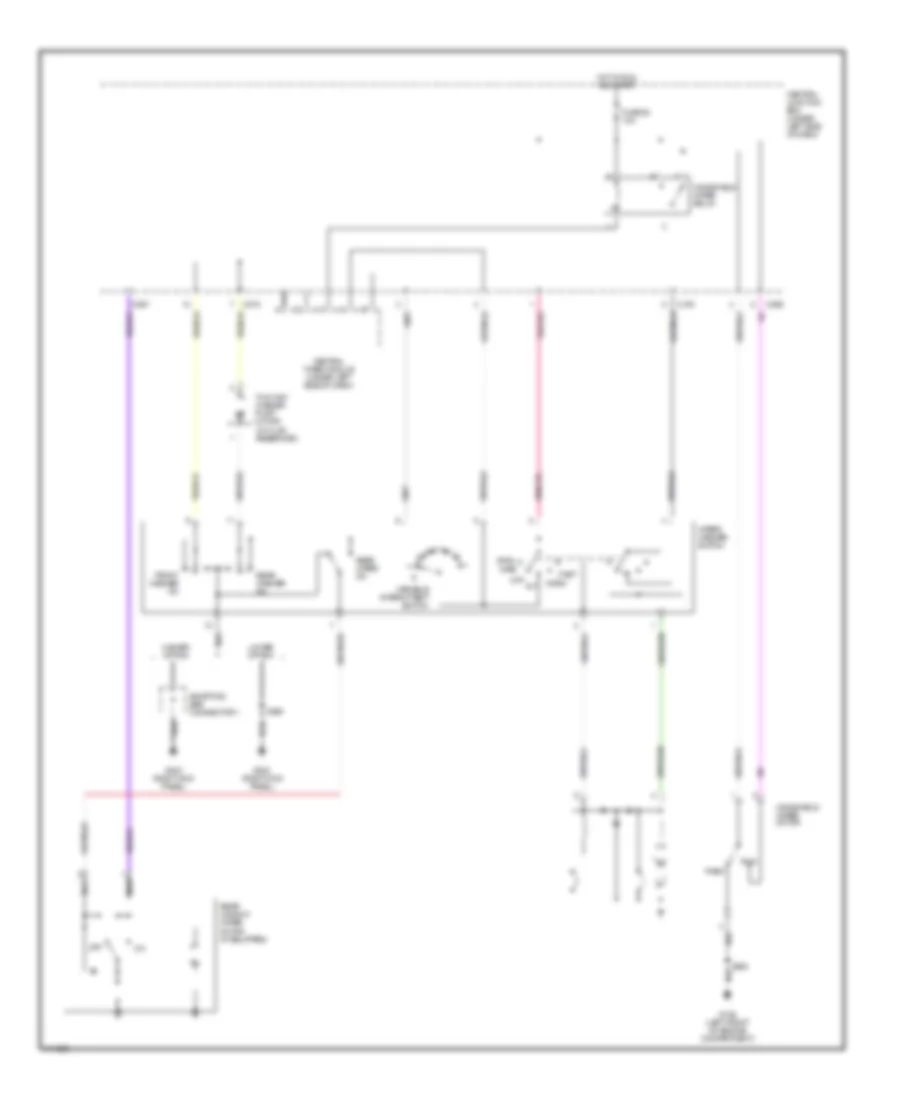 Электросхема стеклоочистителя, дворников и омывателя для Mercury Cougar 1999