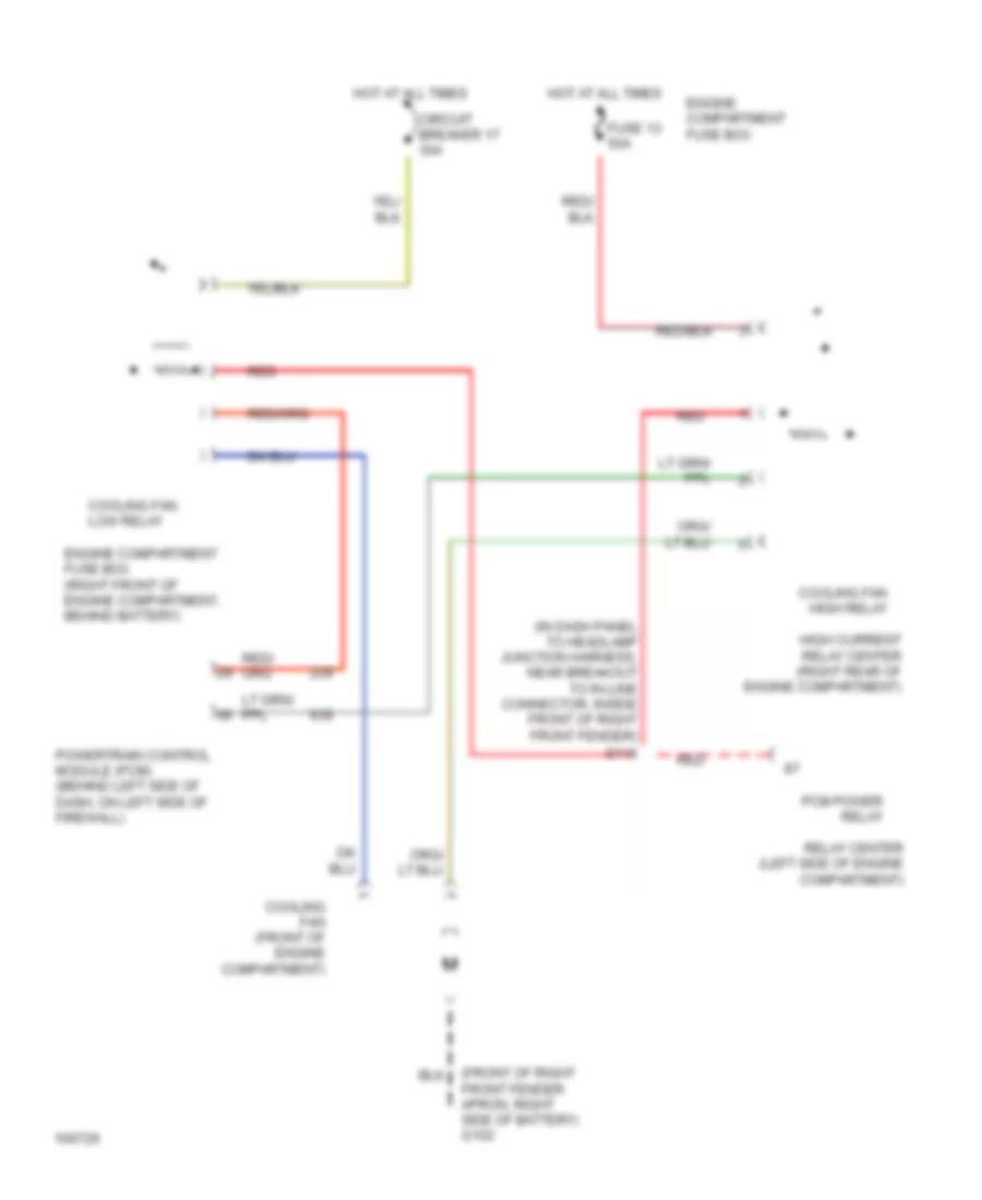 Cooling Fan Wiring Diagram for Mercury Grand Marquis GS 1999