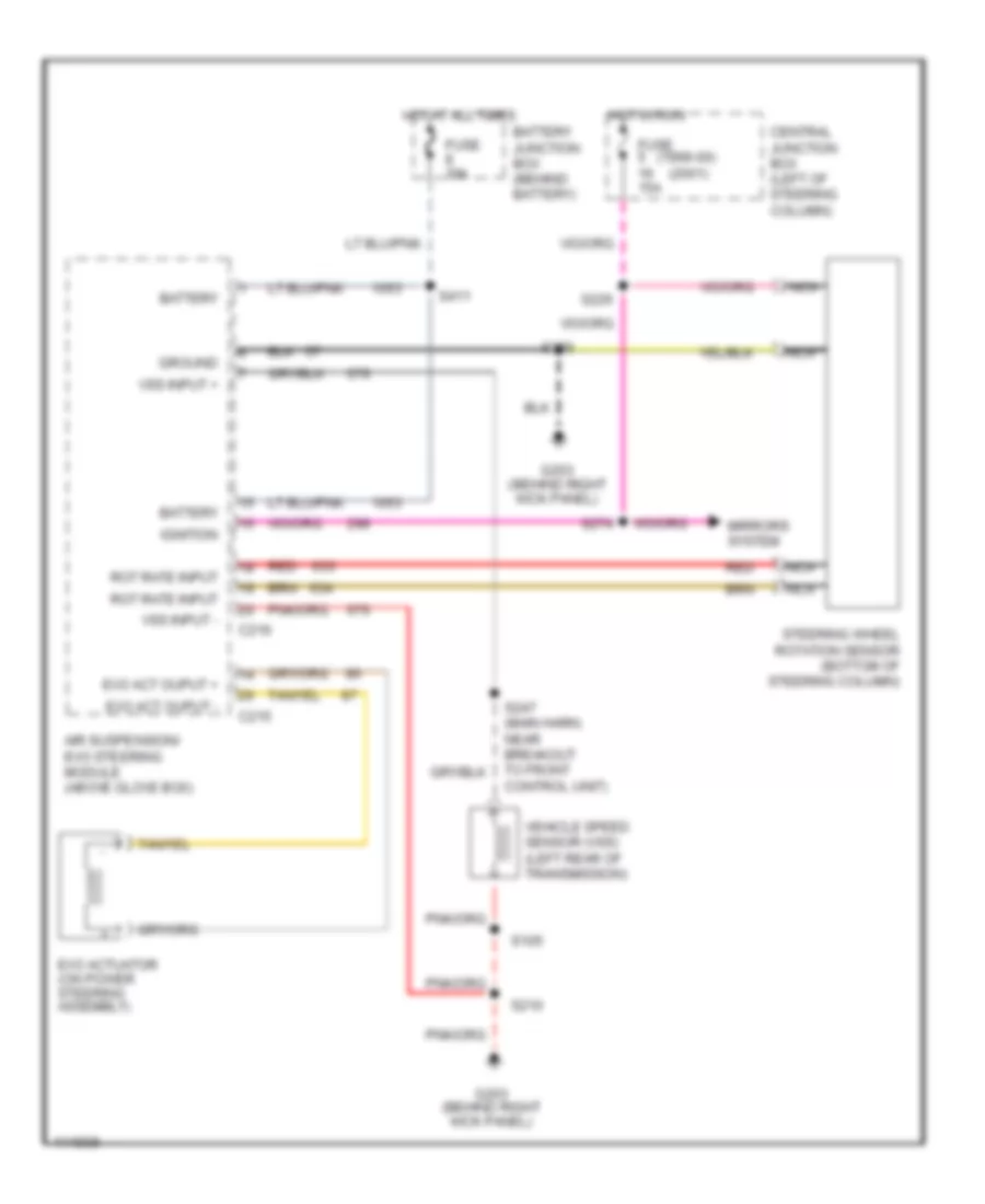 Electronic Power Steering Wiring Diagram with Air Suspension for Mercury Grand Marquis LS 1999