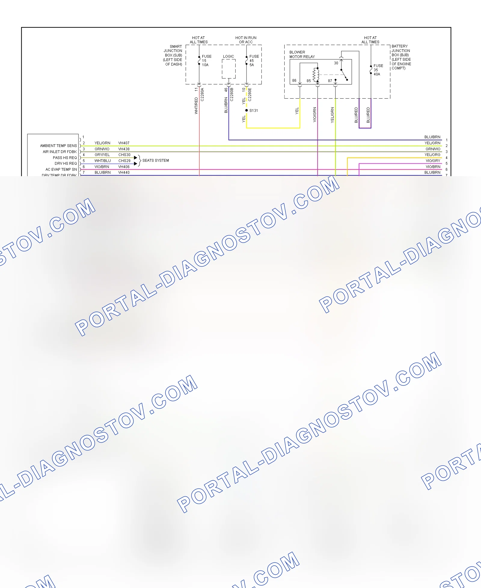 Automatic A C Wiring Diagram Except Hybrid 1 of 3 for Mercury Milan Hybrid 2010