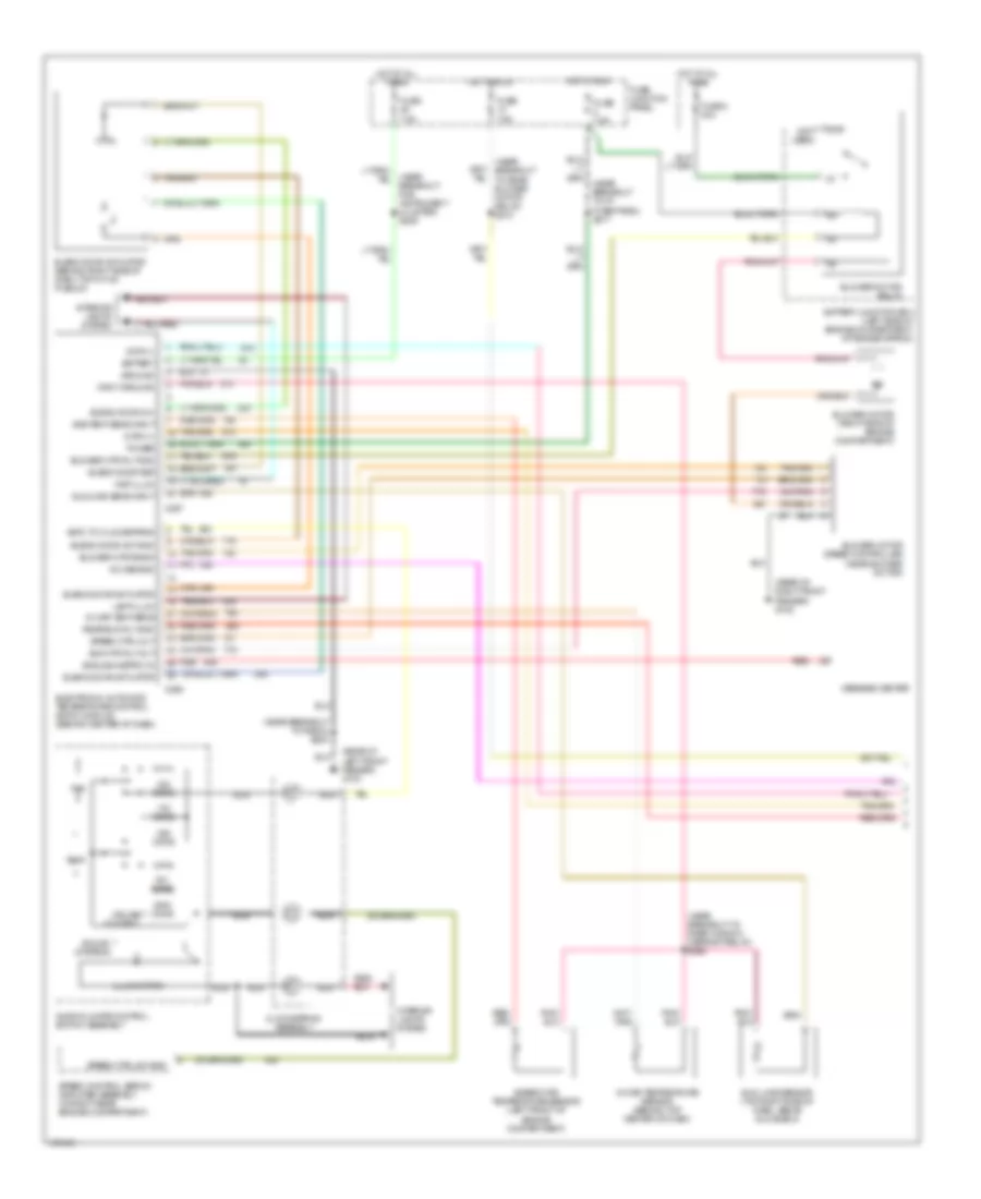 Электросхема кондиционера (1 из 2) для Mercury Mountaineer 1999