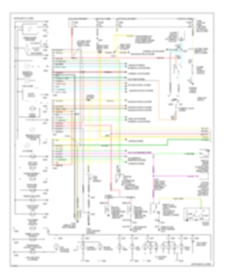 Instrument Cluster Wiring Diagram 1 of 2 for Mercury Mountaineer 1999