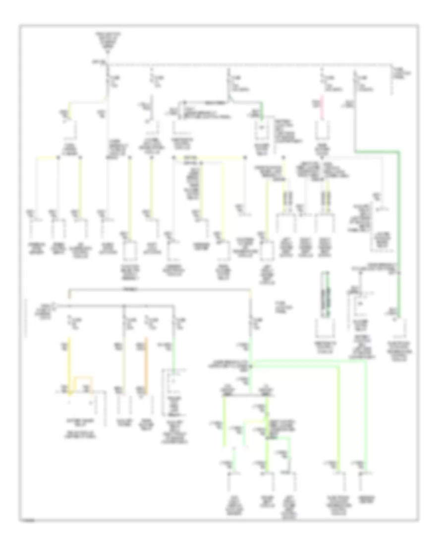 Power Distribution Wiring Diagram (5 of 5) for Mercury Mountaineer 1999
