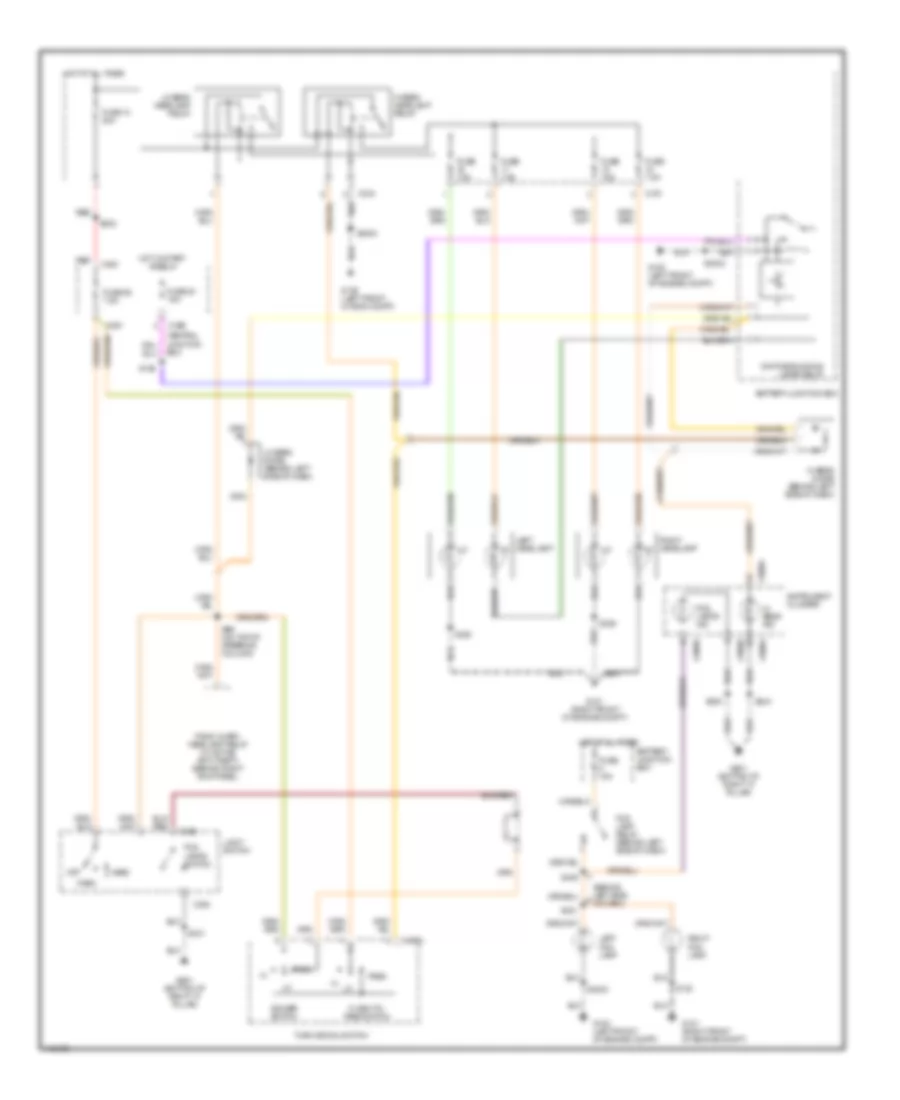 Headlight Wiring Diagram, with DRL for Mercury Mystique GS 1999