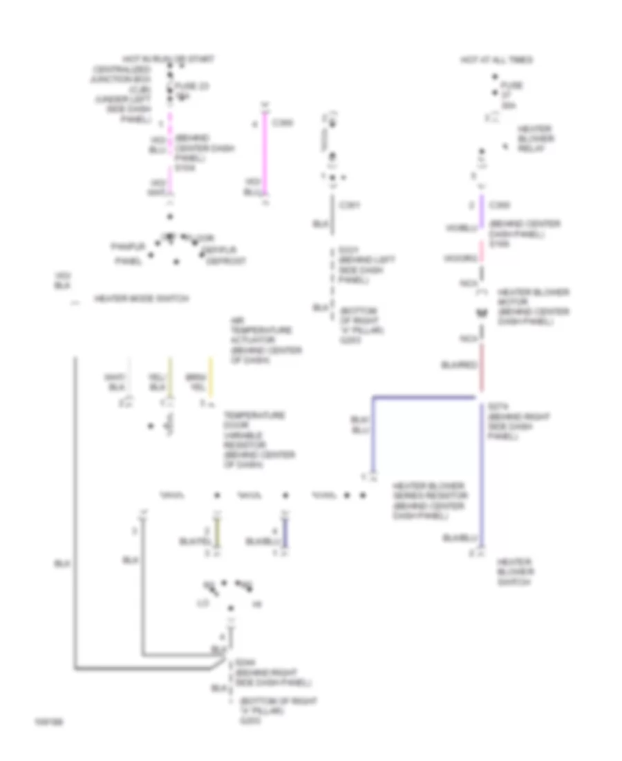схема нагревателя для Mercury Mystique LS 1999