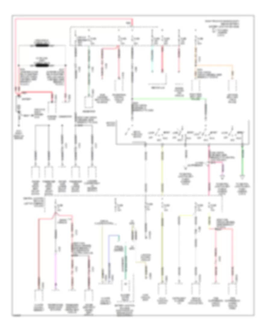 Power Distribution Wiring Diagram 1 of 5 for Mercury Grand Marquis LS 2011