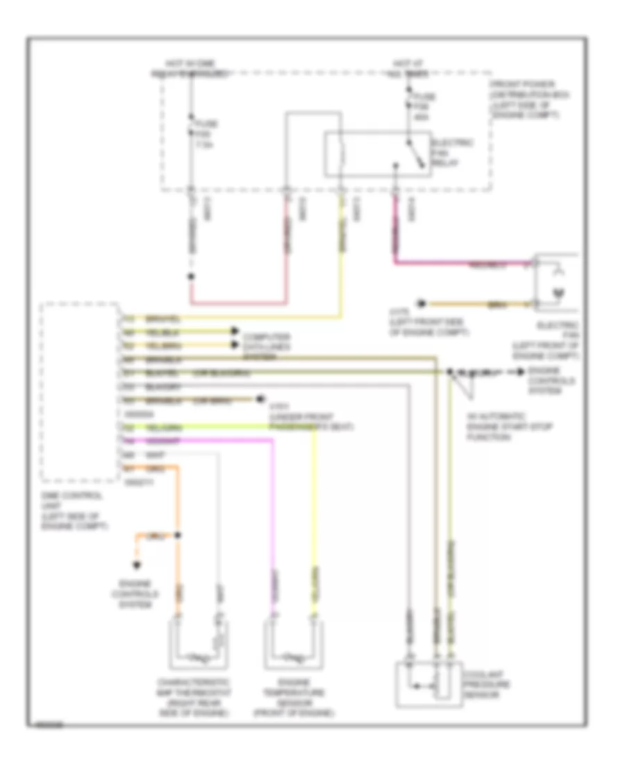 1.6L, Электросхема системы охлаждения для MINI Cooper 2014