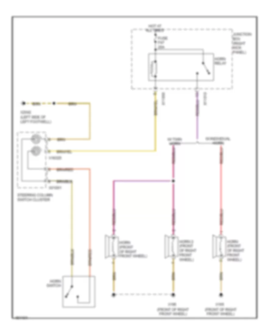 Электросхема звукового сигнал Гудка для MINI Cooper Countryman JCW ALL4 2014