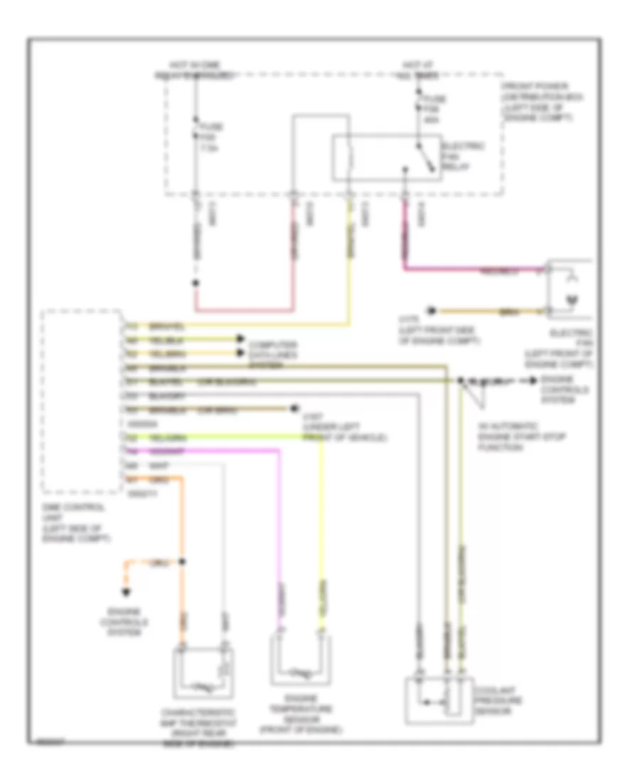 Электросхема системы охлаждения для MINI Cooper Countryman S 2014