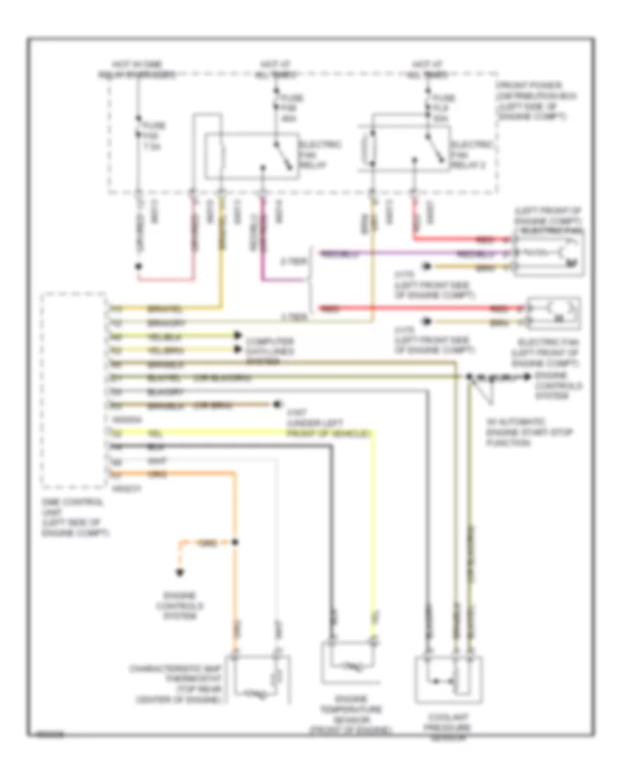 Электросхема системы охлаждения для MINI Cooper Paceman S ALL4 2014