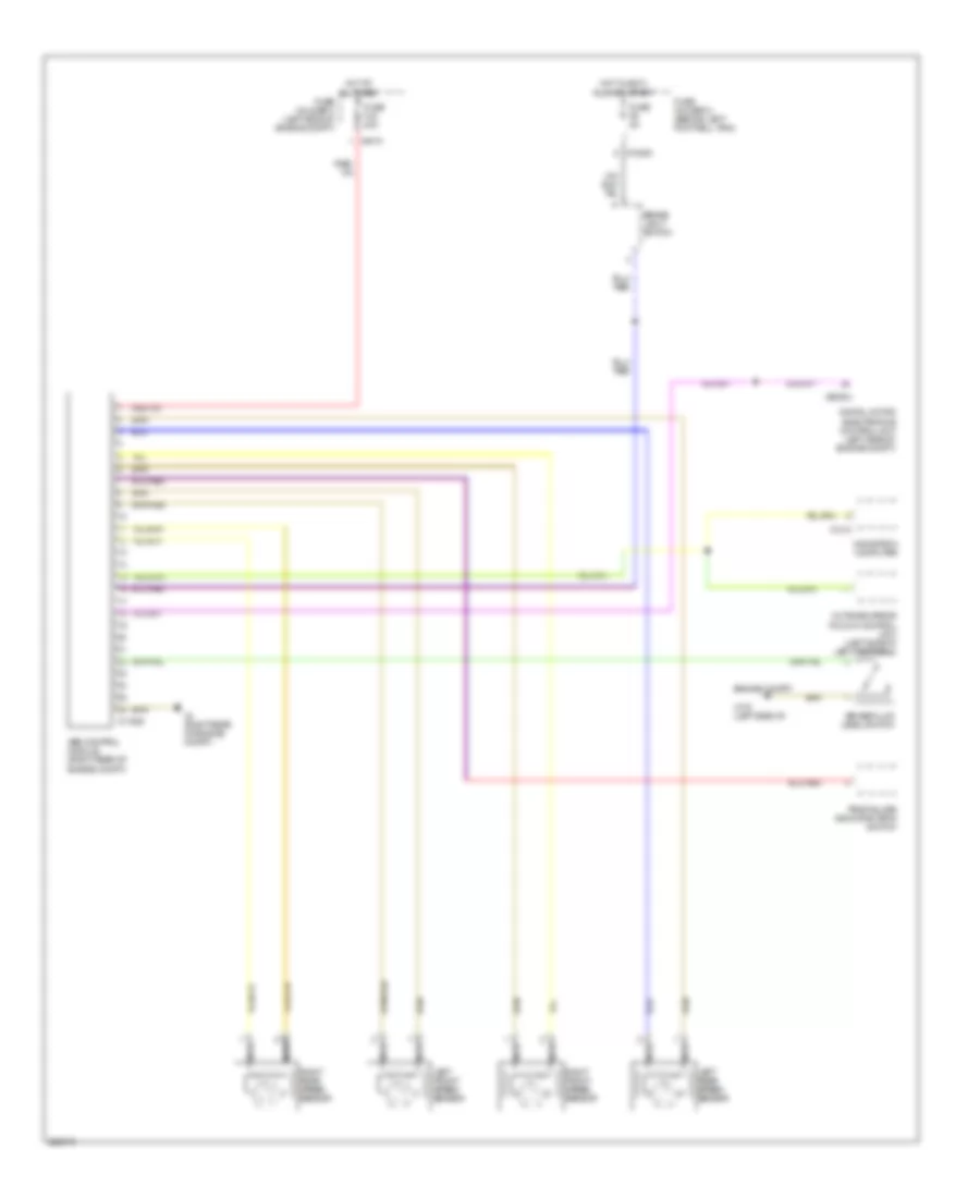 Anti-lock Brakes Wiring Diagram, without Traction Control & without Динамическое Управление Стабильностью для MINI Cooper S 2005