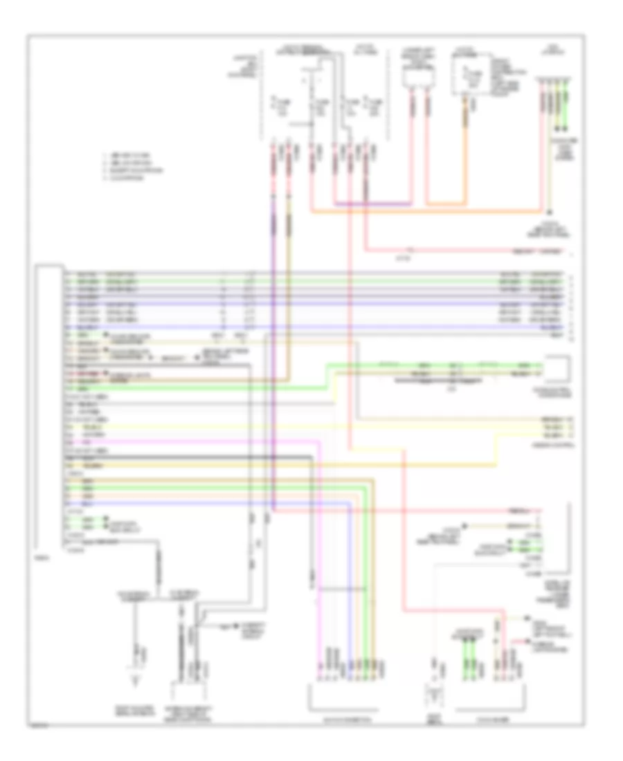 Radio Wiring Diagram, without CCC  M-ASK with Amplifier (1 of 2) for MINI Cooper S Countryman 2012