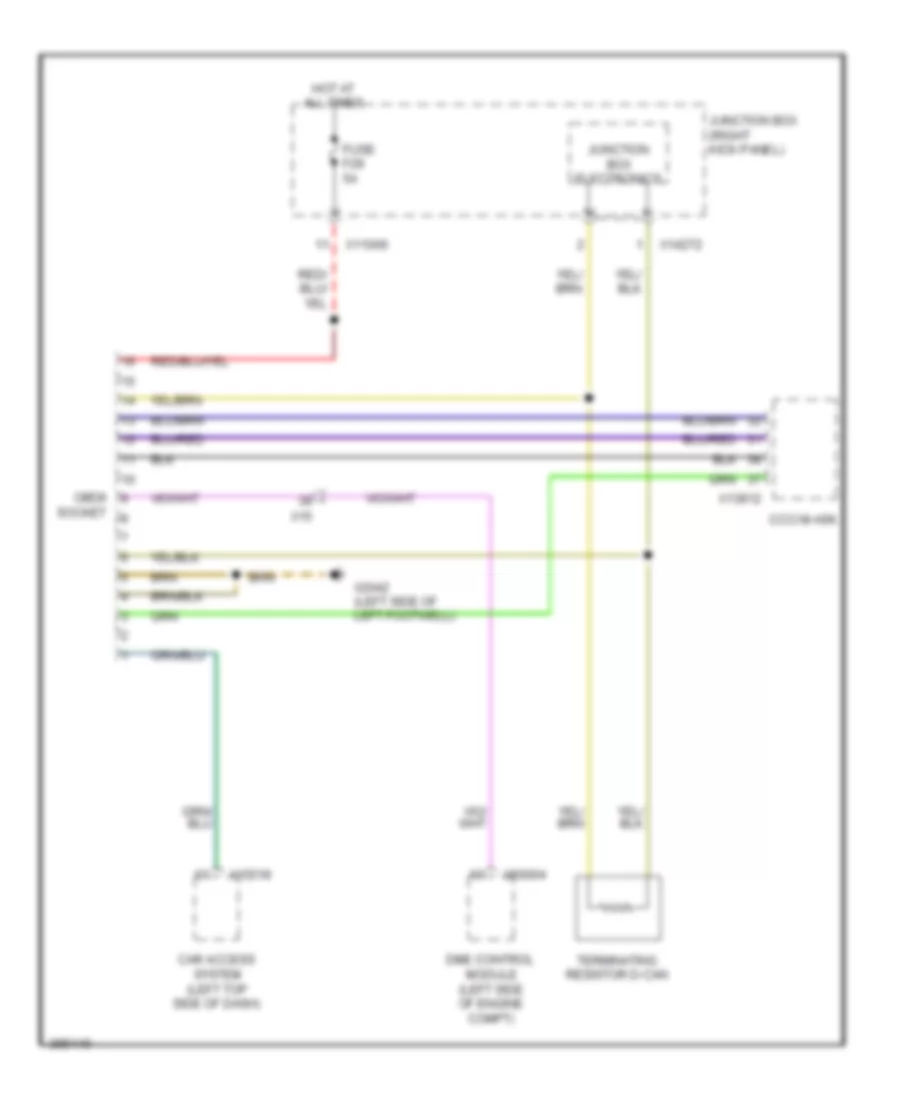 Data Link Connector Wiring Diagram for MINI Cooper S Countryman ALL4 2012