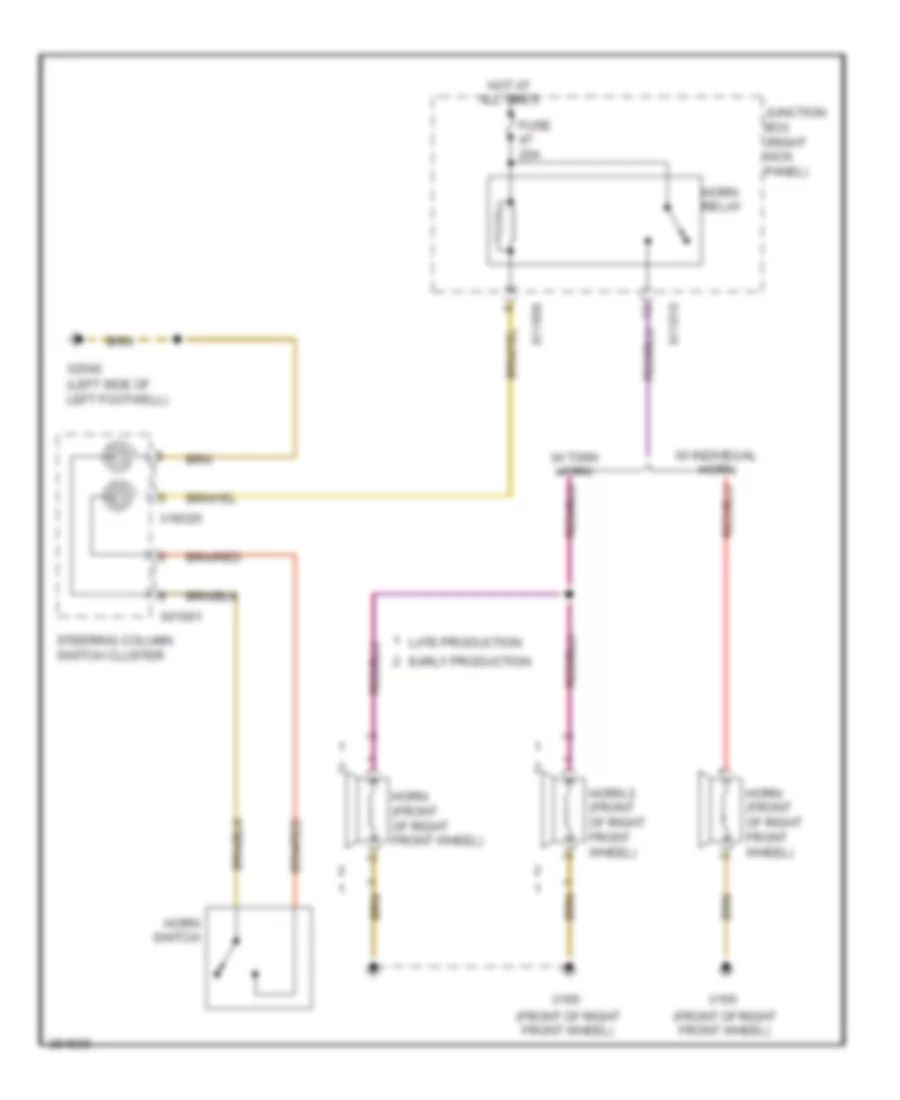 Horn Wiring Diagram for MINI Cooper S Countryman ALL4 2012