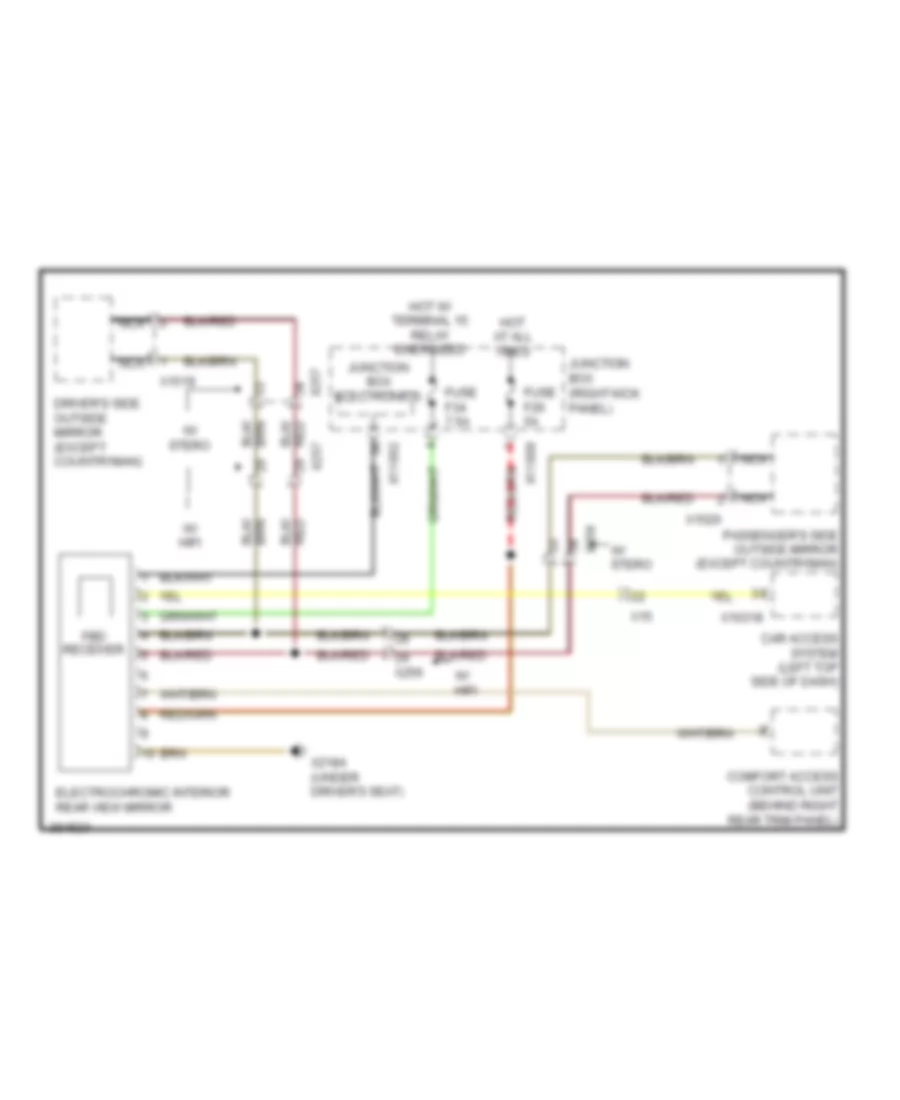 Electrochromic Mirror Wiring Diagram for MINI Cooper S Countryman ALL4 2012