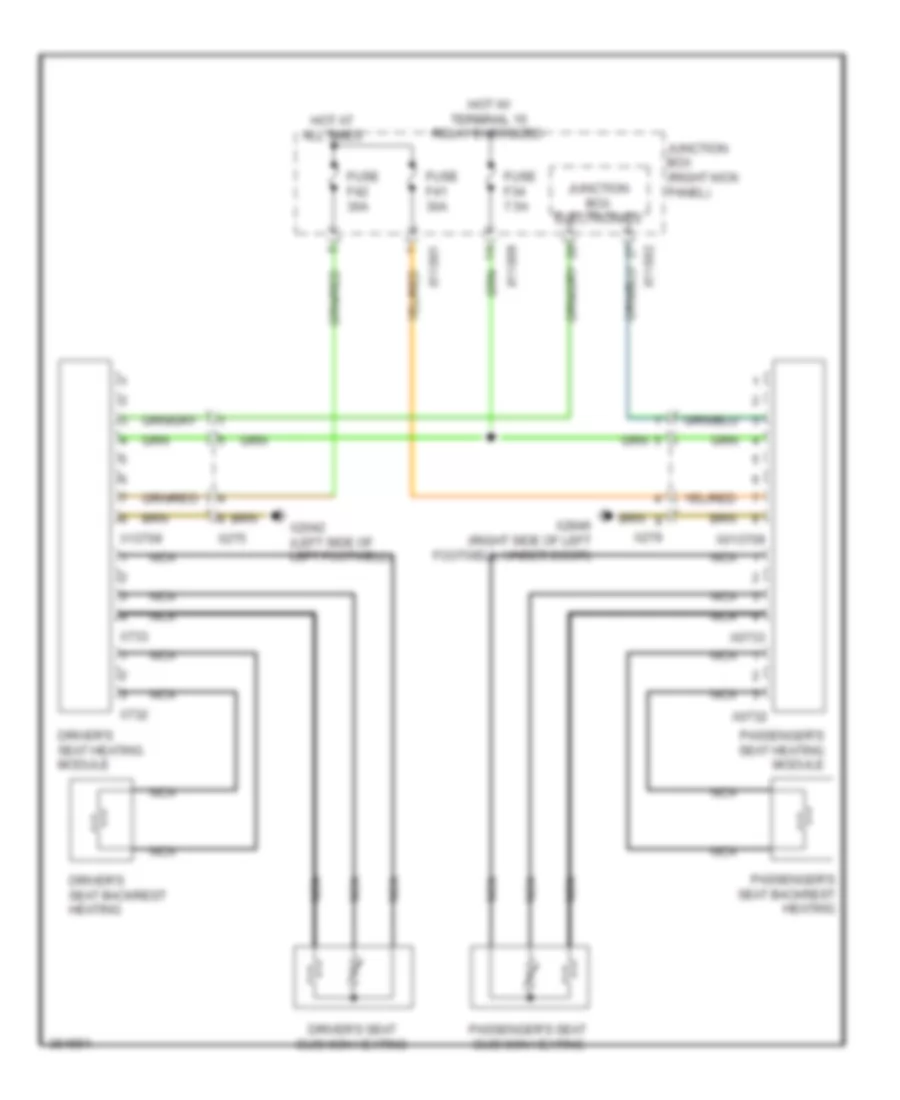 Power Seats Wiring Diagram for MINI Cooper S Countryman ALL4 2012