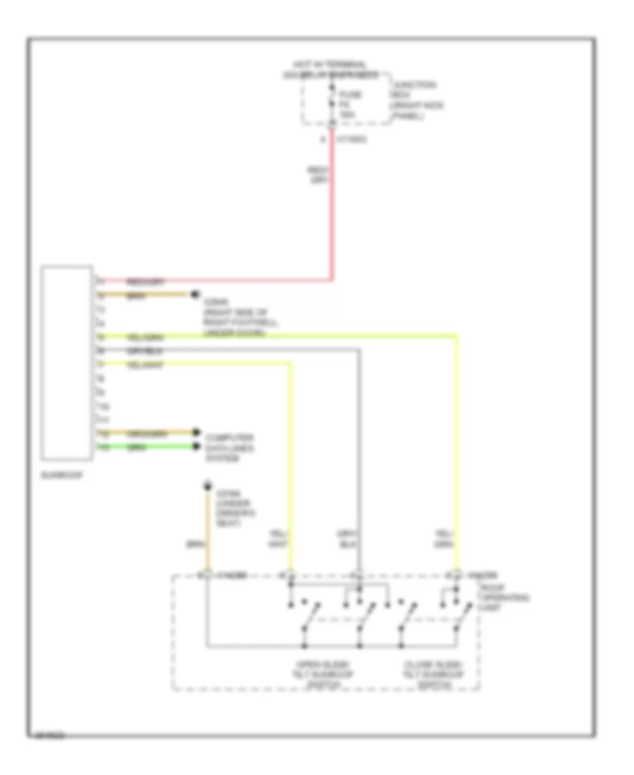 Sunroof Wiring Diagram for MINI Cooper S Countryman ALL4 2012