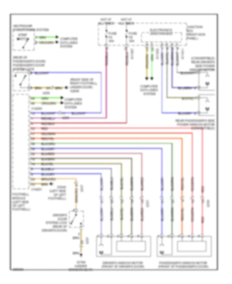 Power Windows Wiring Diagram Except Countryman for MINI Cooper S Countryman ALL4 2012