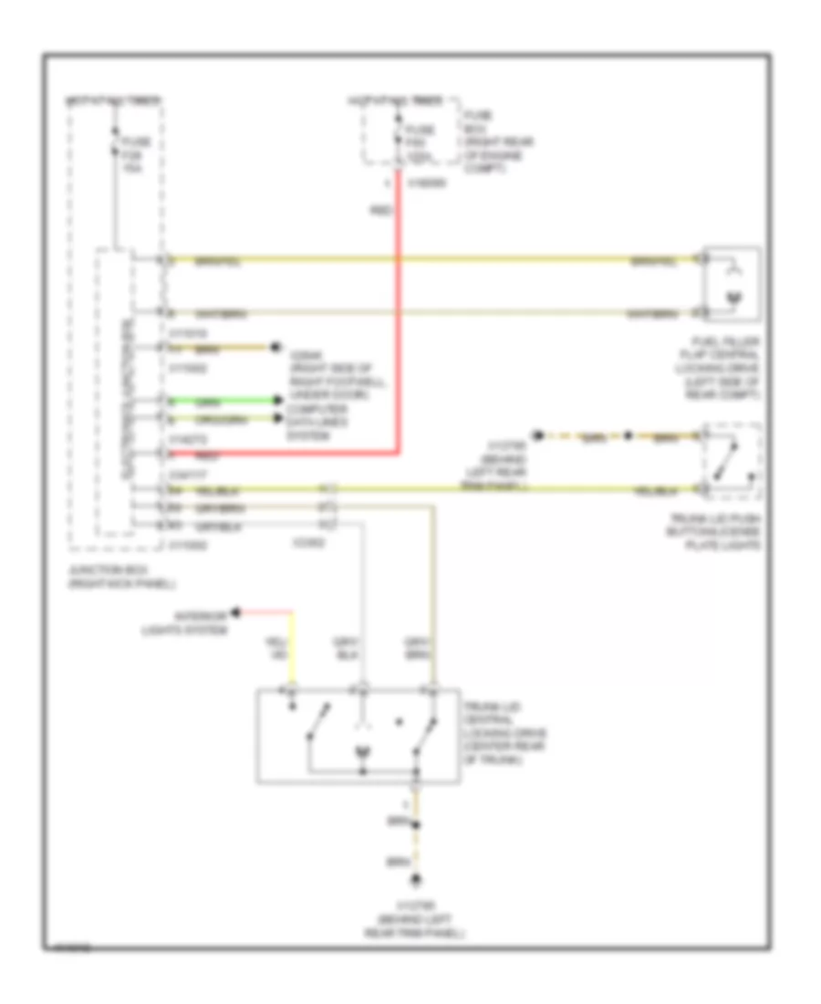 Trunk  Fuel Door Release Wiring Diagram Convertible for MINI Cooper 2013