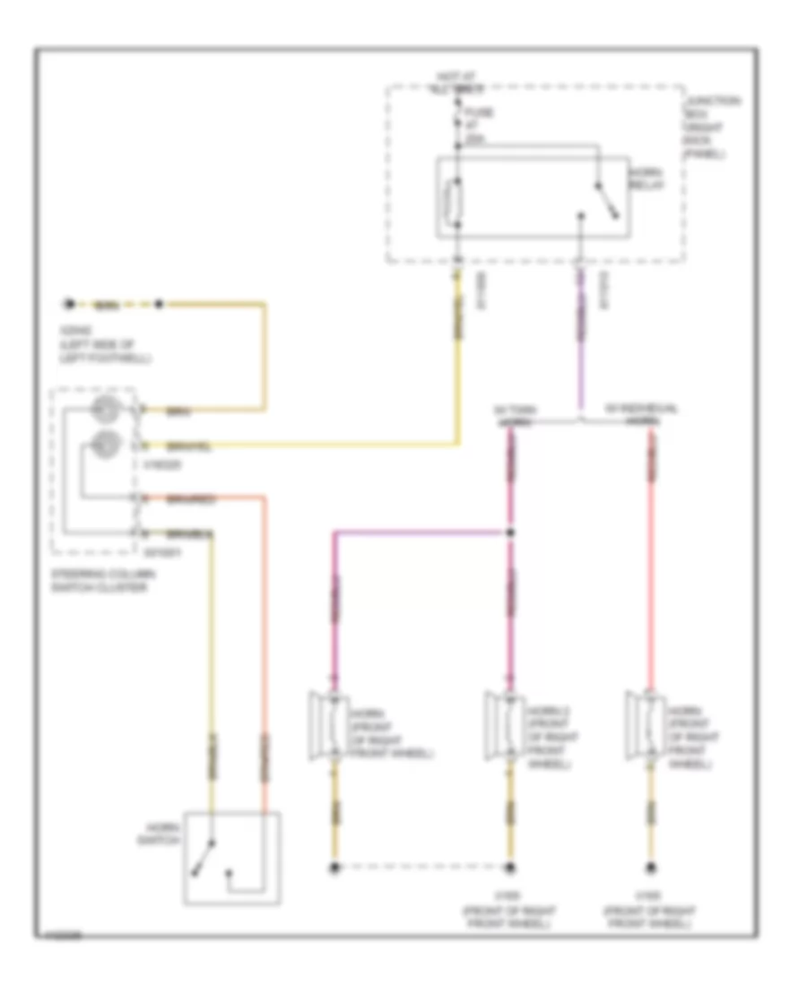 Horn Wiring Diagram for MINI Cooper Clubman 2013