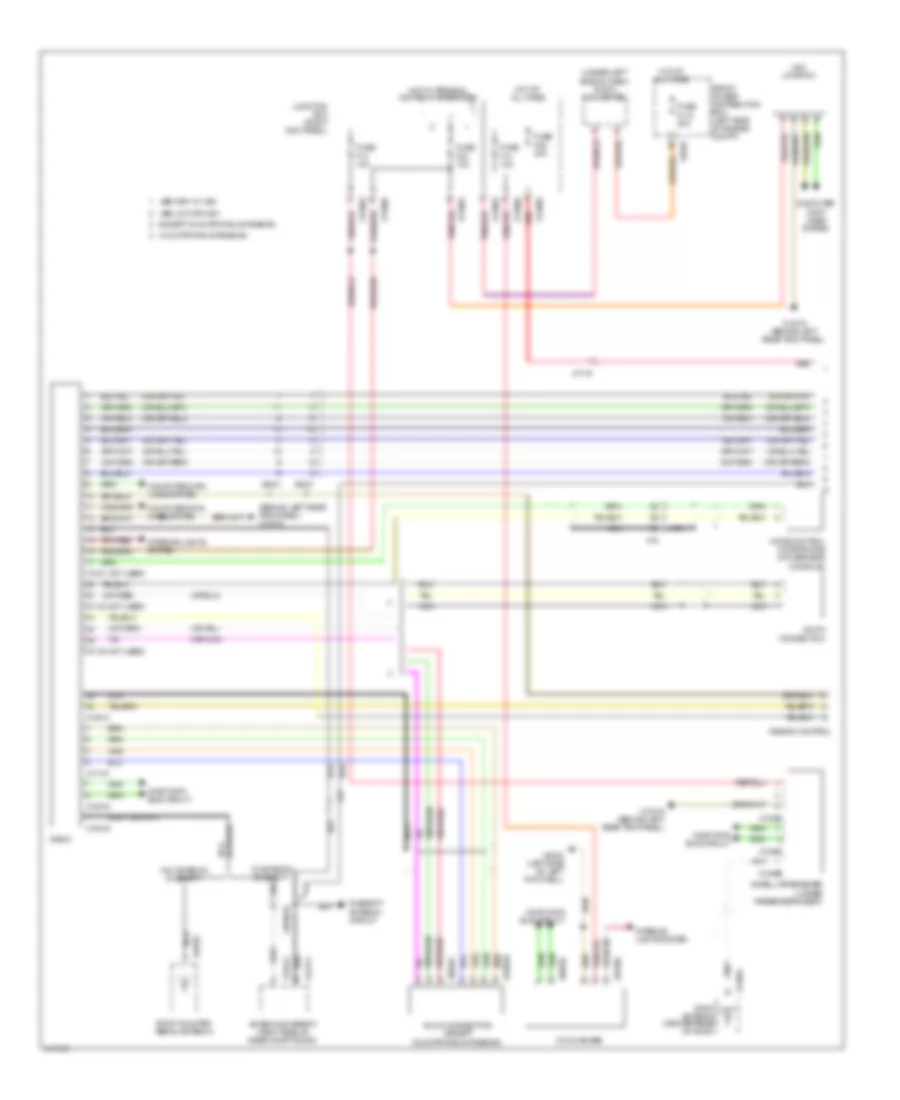 Radio Wiring Diagram, without CCC  M-ASK with Amplifier (1 of 2) for MINI Cooper Paceman 2013