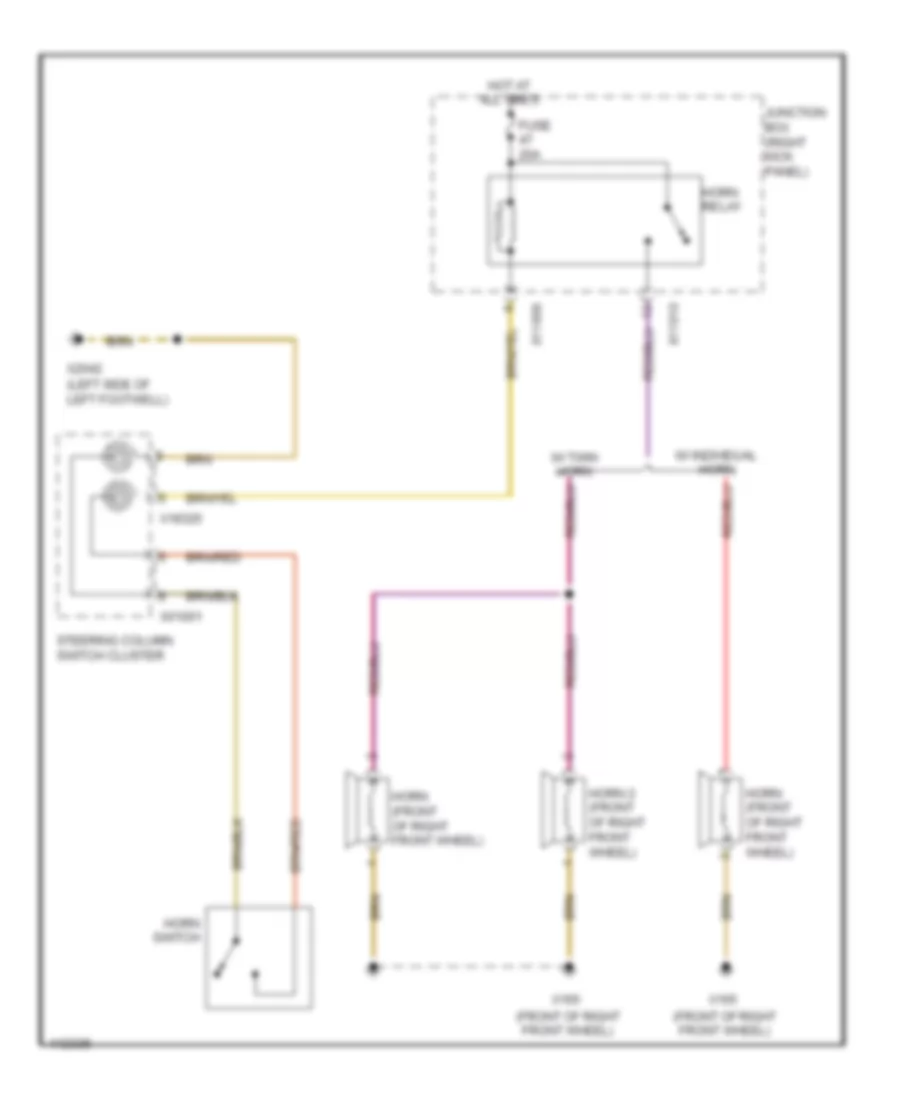 Horn Wiring Diagram for MINI Cooper S 2013