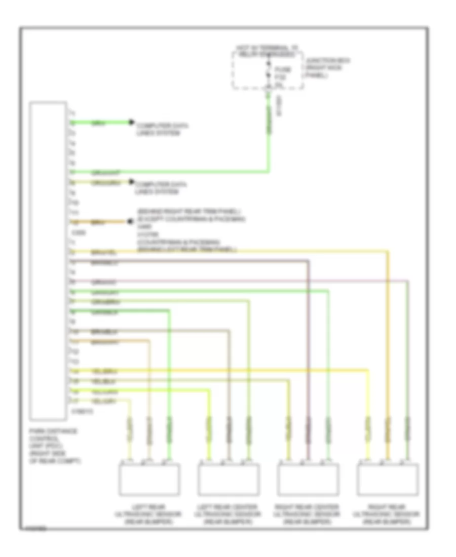 Parking Assistant Wiring Diagram for MINI Cooper S 2013