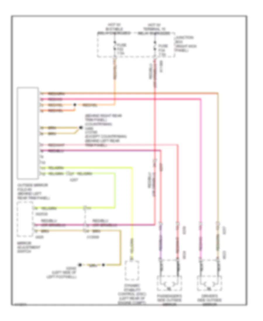 Fold back Mirrors Wiring Diagram Countryman for MINI Cooper S 2013