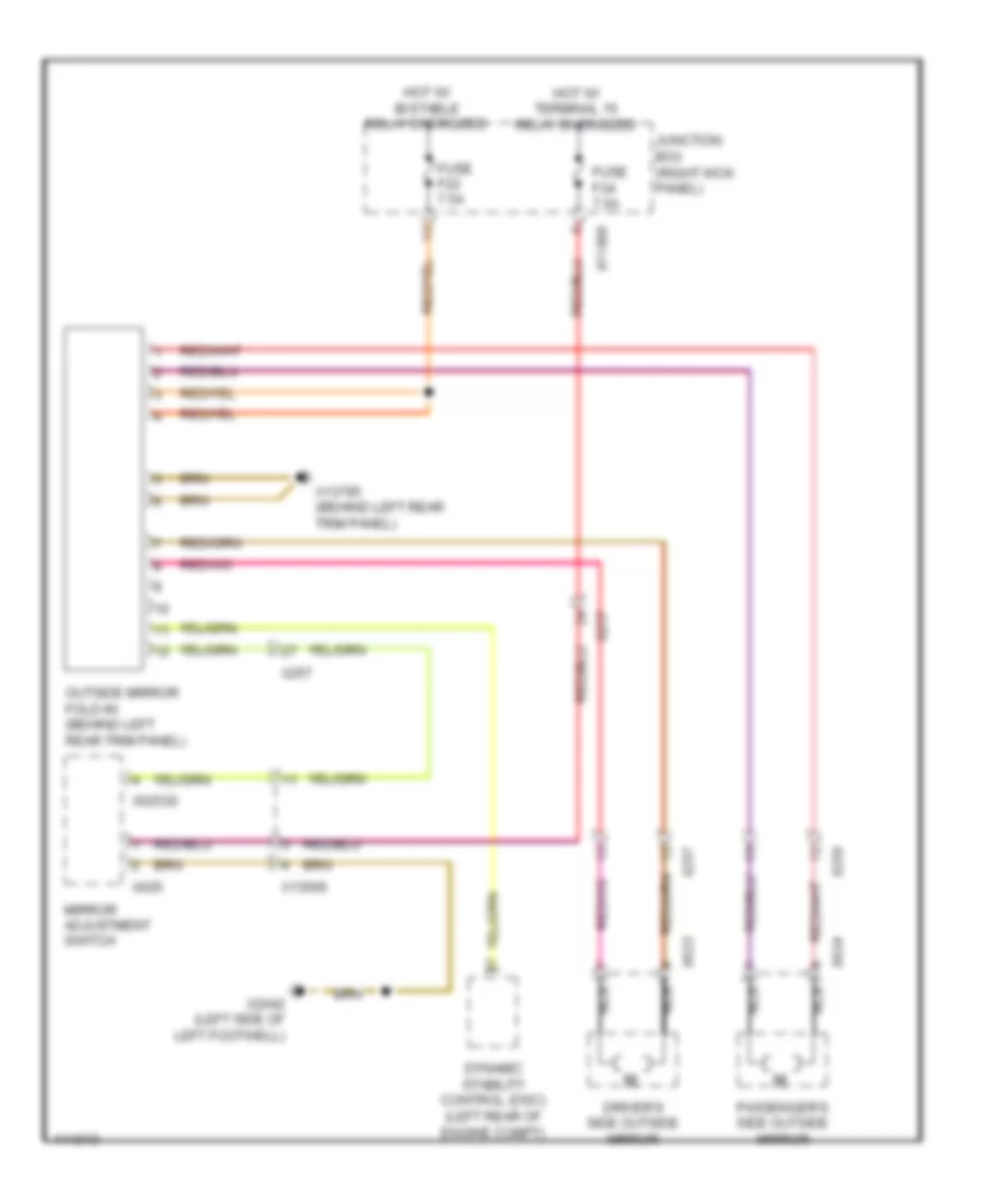 Fold back Mirrors Wiring Diagram Except Countryman for MINI Cooper S 2013