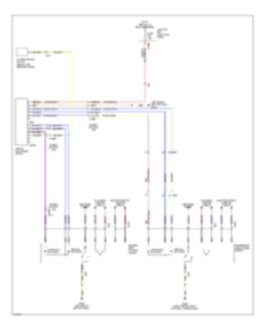 Power Mirrors Wiring Diagram without LIN bus Function for MINI Cooper S 2013