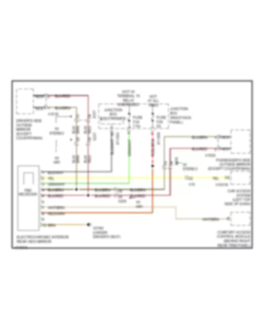 Electrochromic Mirror Wiring Diagram for MINI Cooper S Countryman ALL4 2013