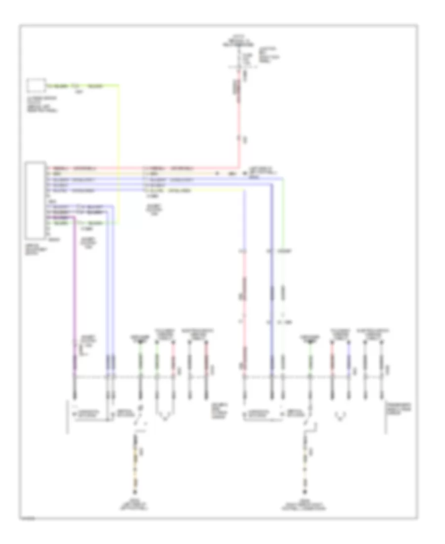 Power Mirrors Wiring Diagram, without LIN bus Function for MINI Cooper S Countryman ALL4 2013