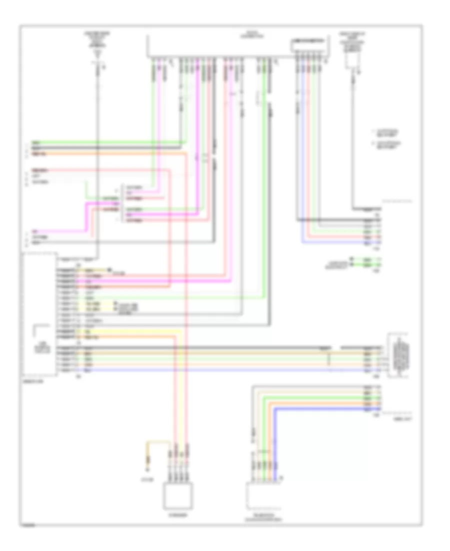 Navigation Wiring Diagram, Hatchback with Base Radio  Active Sound Design (4 of 4) for MINI Cooper 2014