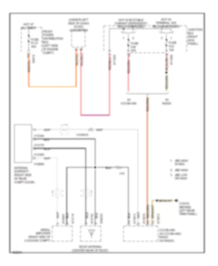 Diversity Antenna Wiring Diagram, Convertible for MINI Cooper Clubman 2014
