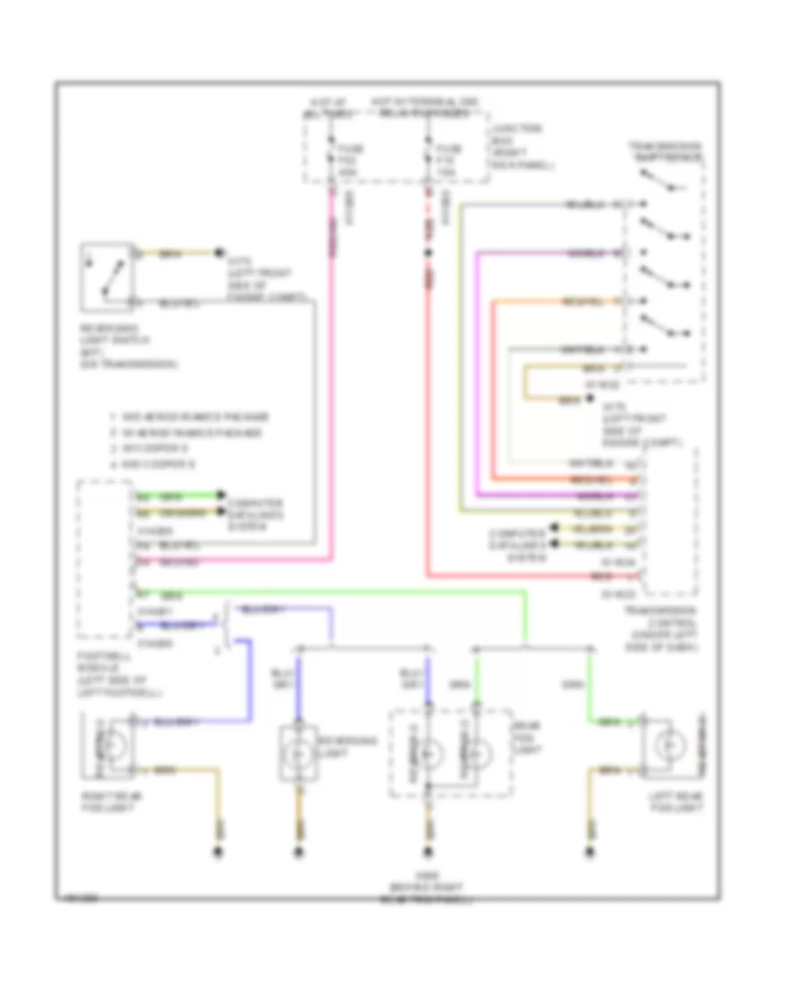 Backup Lamps Wiring Diagram, Roadster for MINI Cooper S Clubman 2014