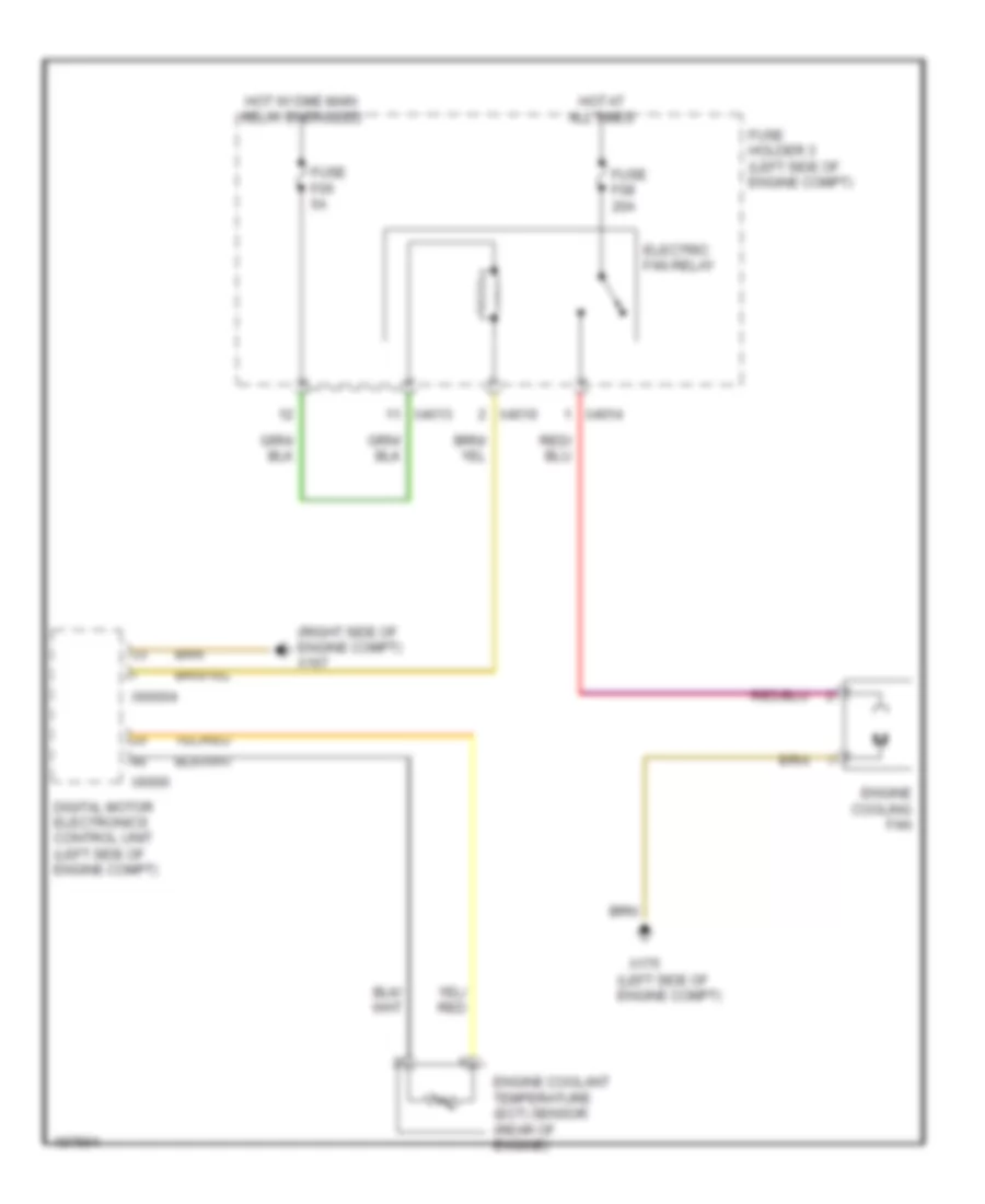 Cooling Fan Wiring Diagram Single Stage for MINI Cooper 2002