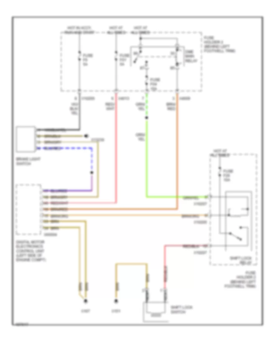 Shift Interlock Wiring Diagram for MINI Cooper 2002