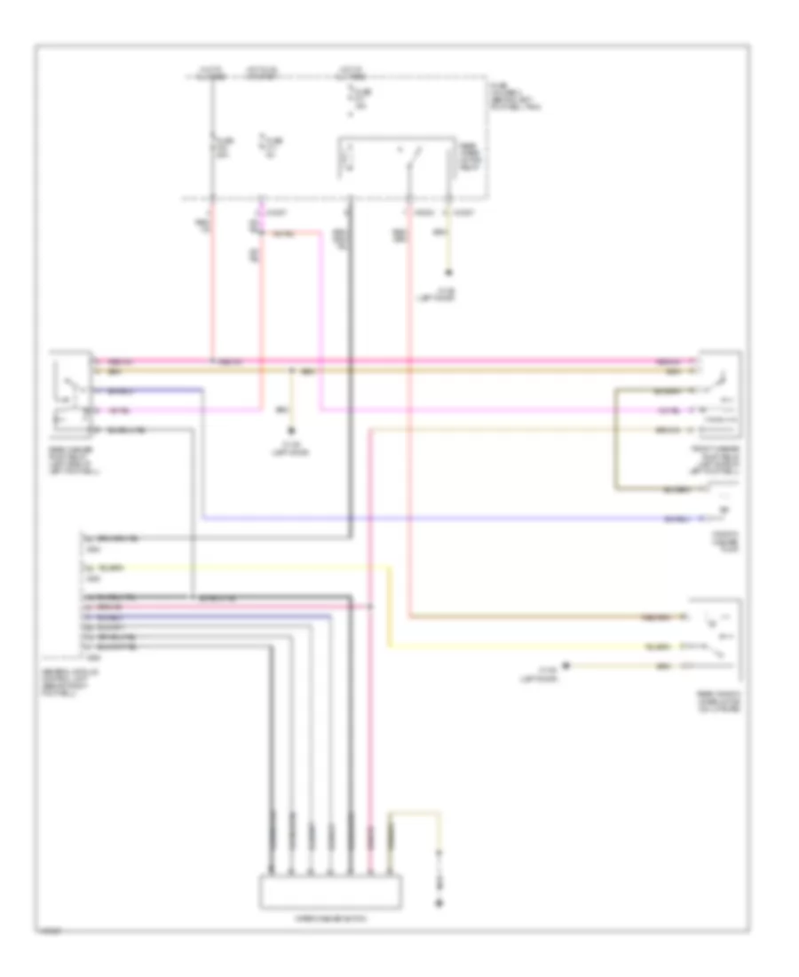 Электросхема заднего стеклоочистителя дворника и омывателя для MINI Cooper S 2003