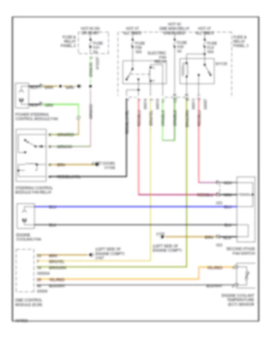 Cooling Fan Wiring Diagram Dual Stage for MINI Cooper 2004