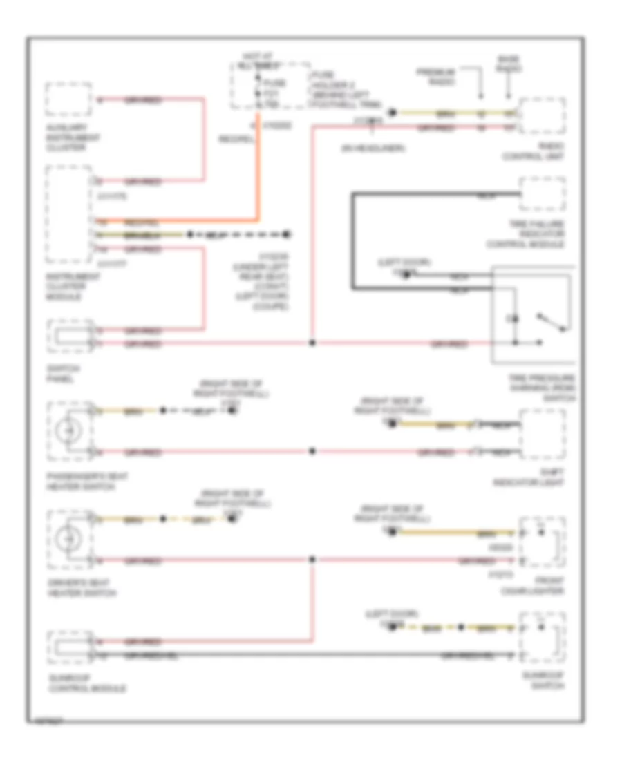 Instrument Illumination Wiring Diagram for MINI Cooper 2004