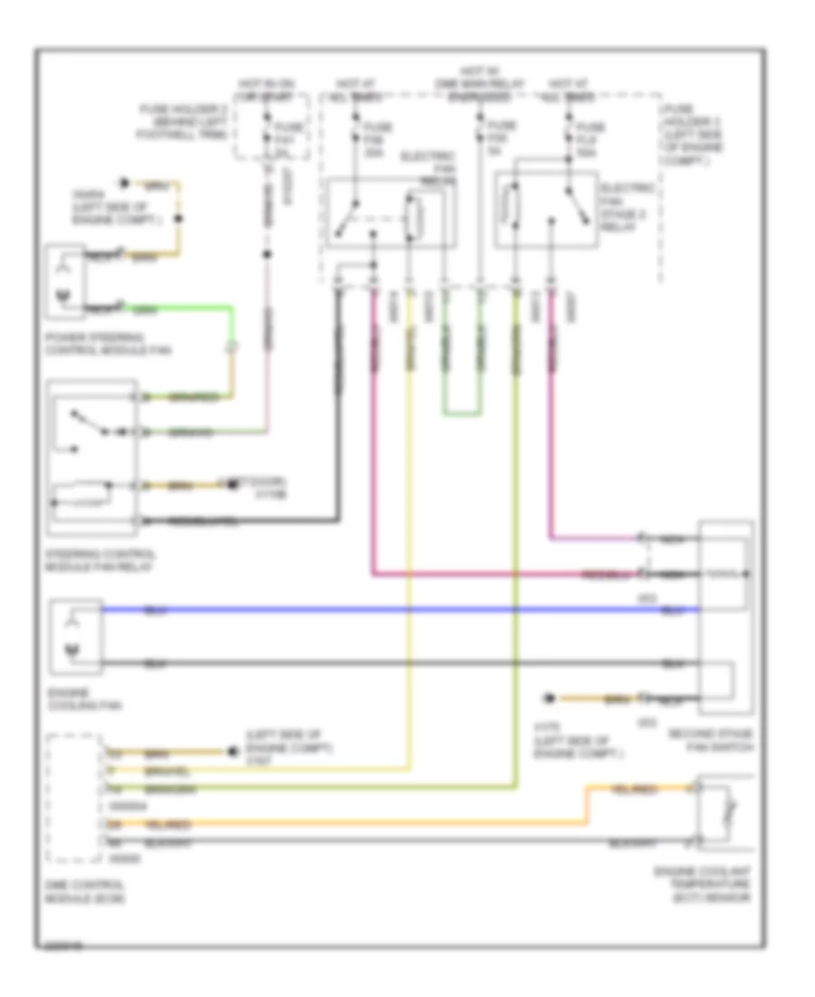 Cooling Fan Wiring Diagram Dual Stage for MINI Cooper 2005