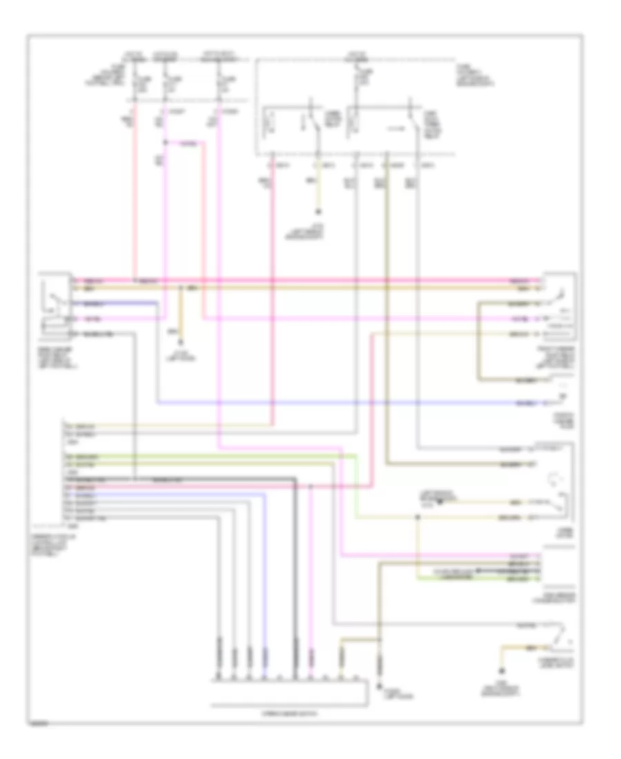 Электросхема передних стеклоочистителей дворников и омывателя лобового стекла, Кабриолет Except для MINI Cooper S 2005