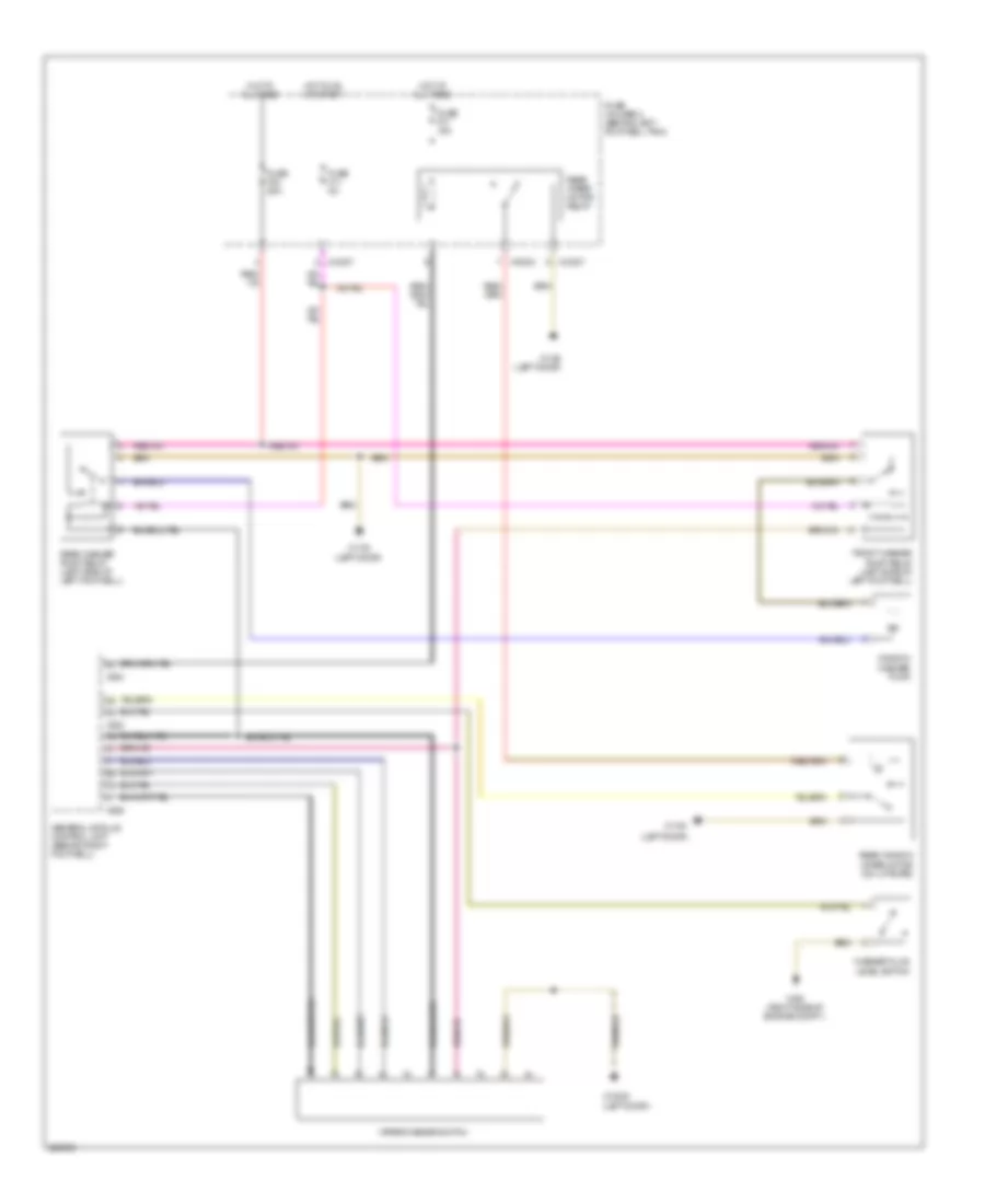Электросхема заднего стеклоочистителя дворника и омывателя для MINI Cooper S 2005