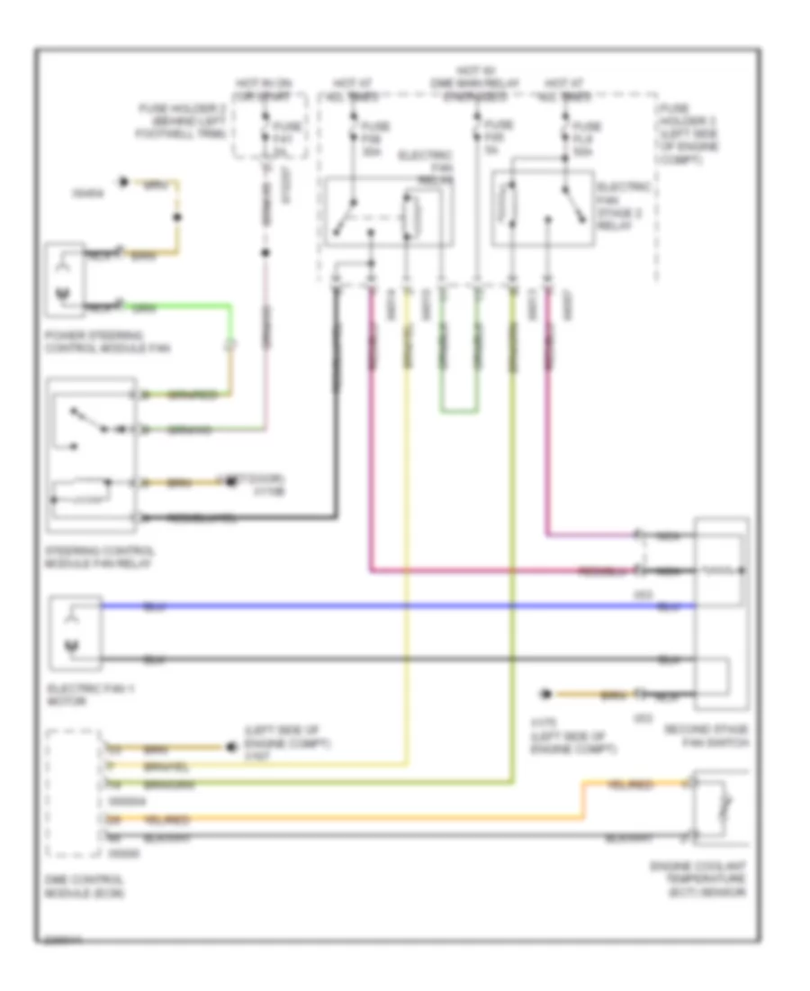 Cooling Fan Wiring Diagram Dual Stage for MINI Cooper 2006