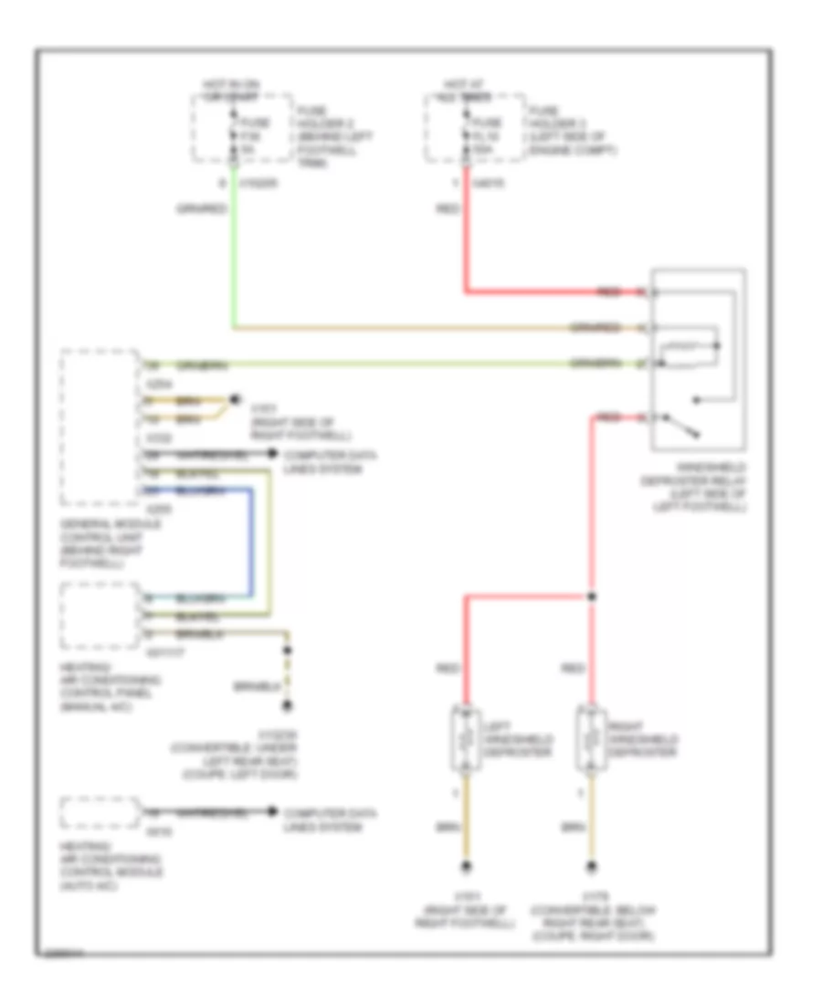 Heated Windshield Wiring Diagram for MINI Cooper S 2006