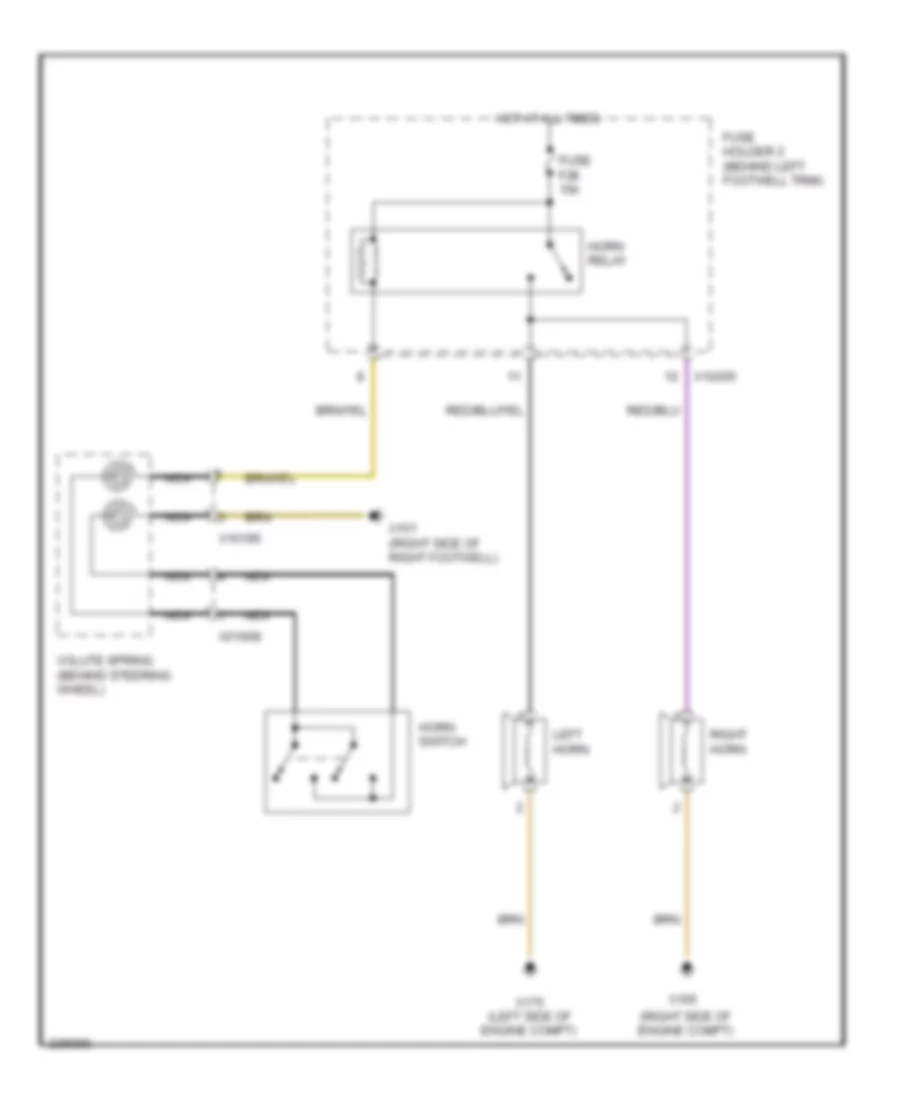 Horn Wiring Diagram for MINI Cooper S 2006