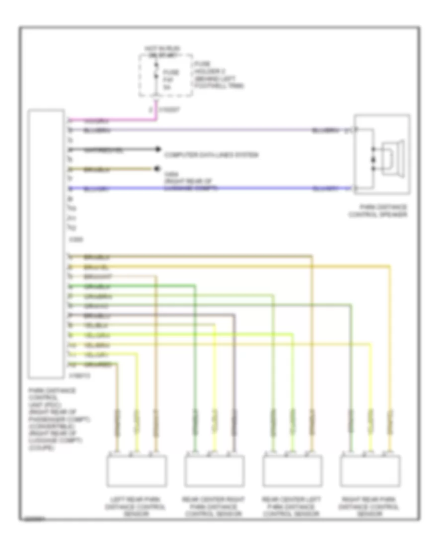 Parking Assistant Wiring Diagram for MINI Cooper S 2006